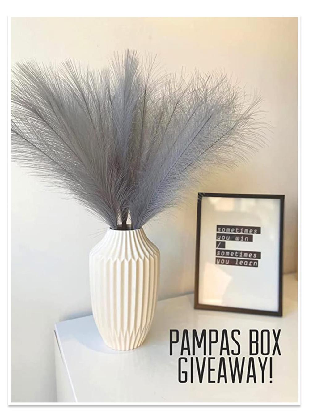 Christmas Supplies Faux Decor Natural Dried Bouquet White Large Pink Tall Flowers Decorative Grey Black Artificial Pampas Grass