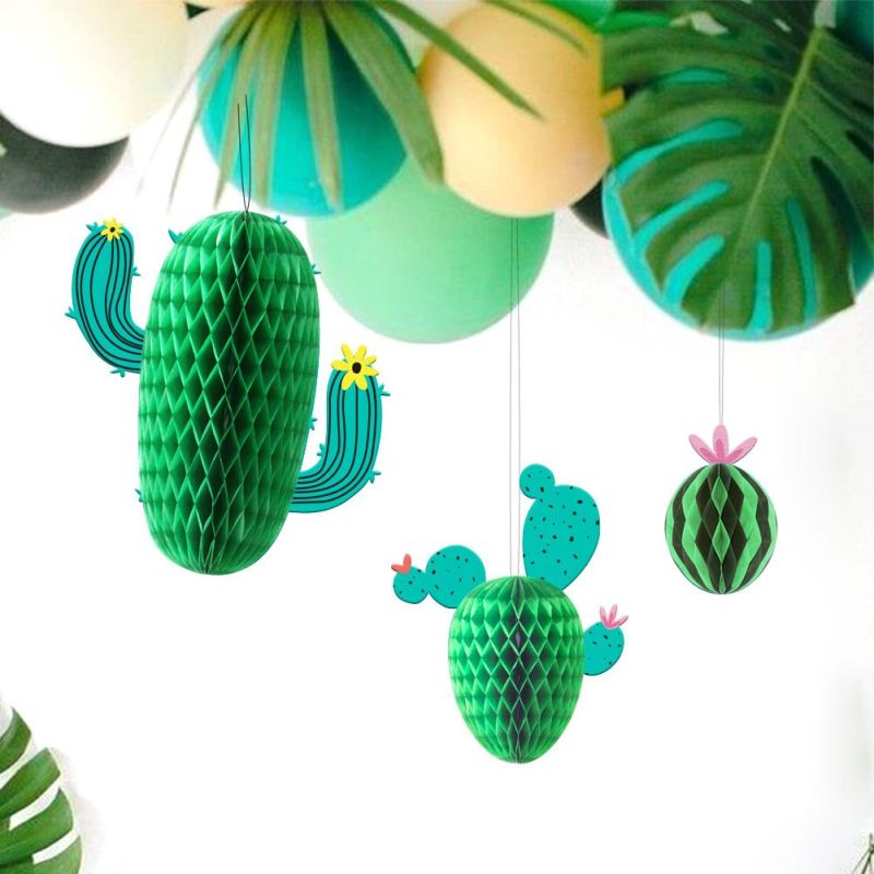 Newly 3PCS Green Cactus Honeycomb Ball