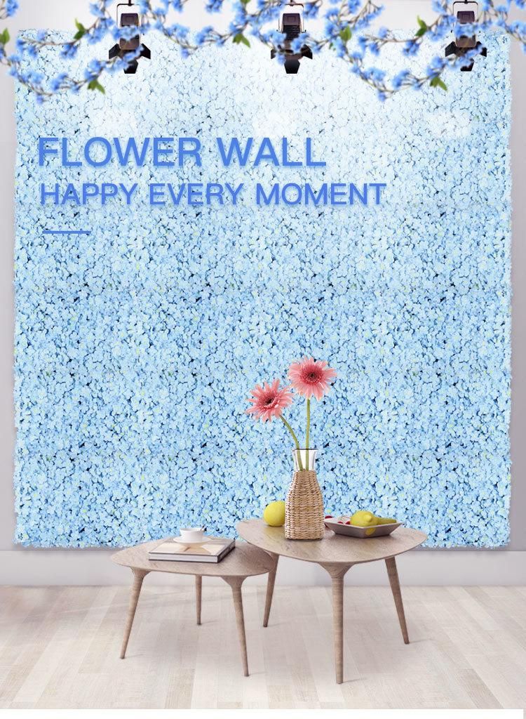16"X 24" Silk Hydrangea Flowers Mat Artificial Flower Wall Panel DIY Wall Backdrop for Wedding, Anniversary, Birthday, Graduation, Festival
