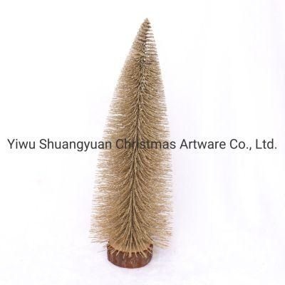 Gold Mini Christmas Tree Miniature Christmas Tree with Glitter