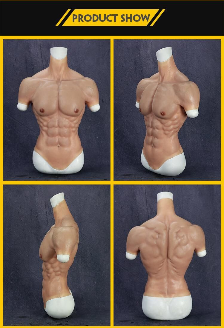 Boyi Silicone Macho Strong Abdominal Silicon Belly Realistic Chest Rubber Muscle Suit