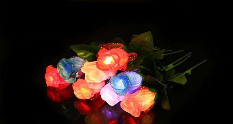 Valentine `S Day Gift LED Flowers LED Rose Flower Wedding Decoration