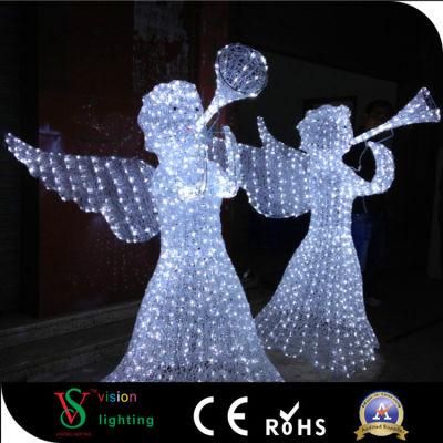 Outdoor and Indoor Sculpture Angel Motif Light