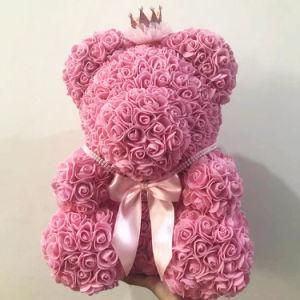 16&quot;/40cm Pink Rose Teddy Bear Perfect Decor for Bedroom or Home