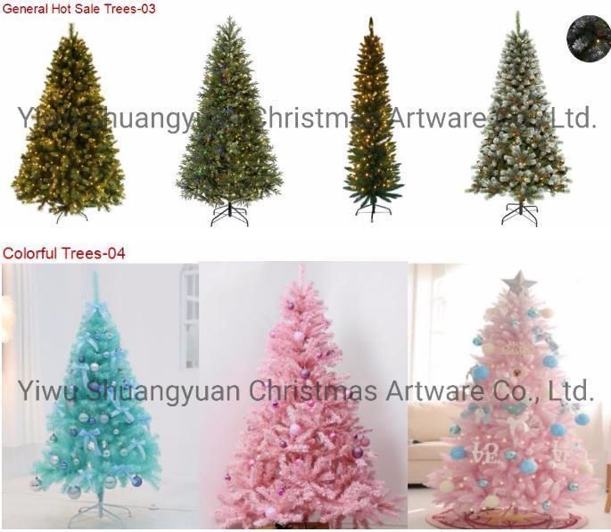 2020 Hotsale Green PVC Christmas Tree with Ornaments for Christmas Decoration