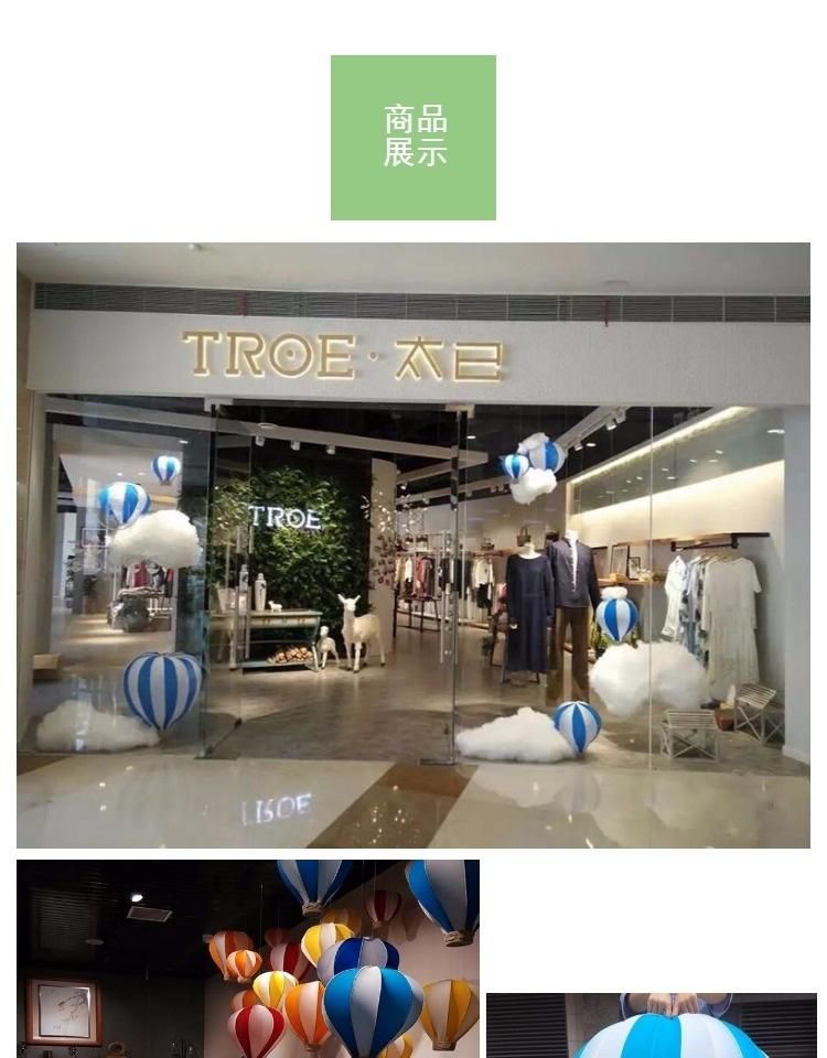 Festival Decoration Window Display Props Shopping Mall Atrium Hotair Balloon Decoration