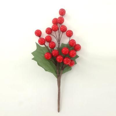 Home Decoration Fake Flowers Wedding Christmas Holly Red Fruit Flowers