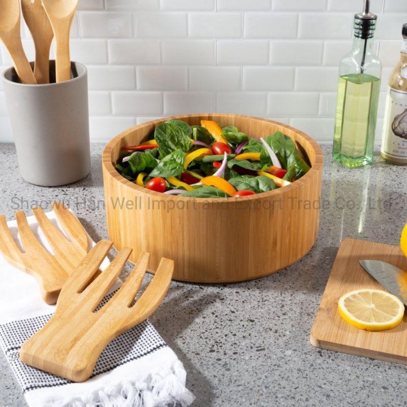 Small Bamboo Wood Salad Bowl of Christmas Party Kitchenware