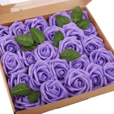 New Style Simulation Handcraft Rose Head 50PCS PE Foam Realistic Rose Head Reasonable DIY Decoration Rose Foam Flower