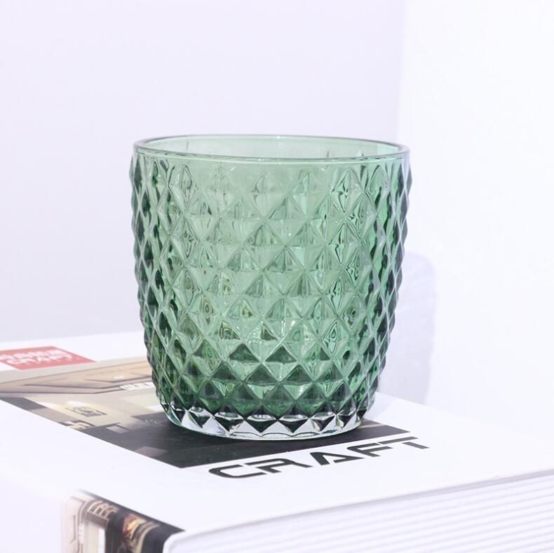 Cheap Round Customize Gift Art Glass Candle Holder Glass Jar