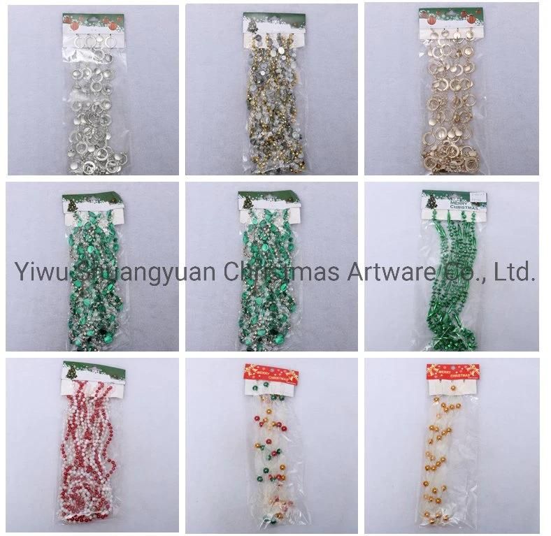 Red & Transparent Christmas Beads Garland Mixed for Christmas Decoration