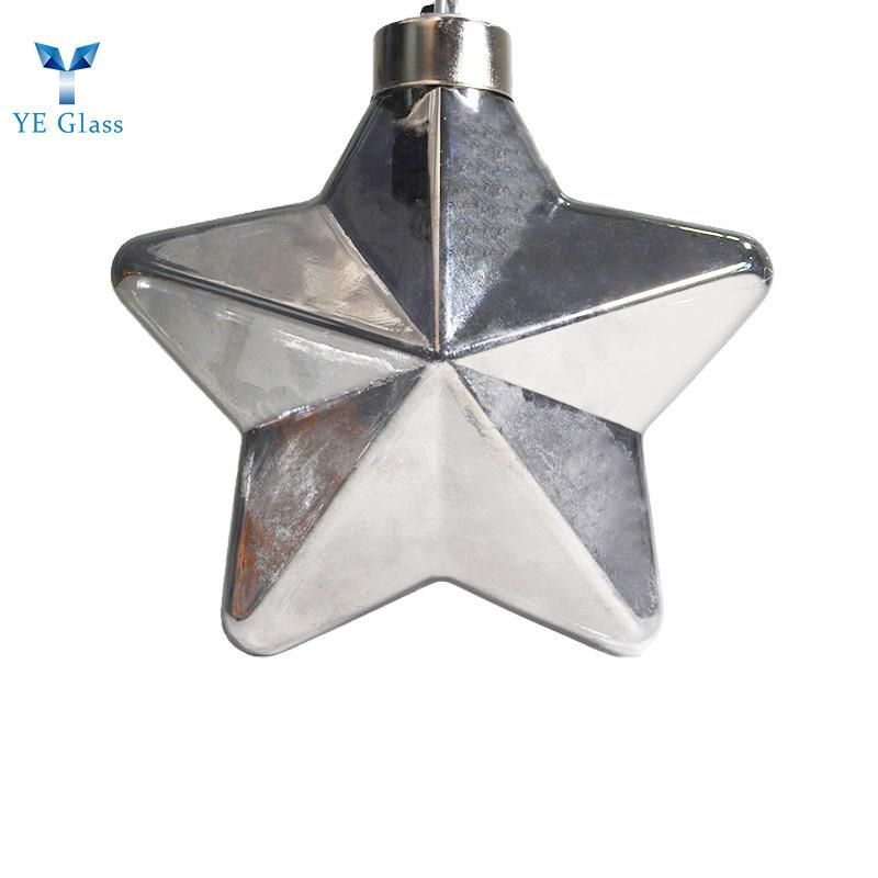 Silver Gray Christmas Star Shape Hanging Christmas Tree Ornament