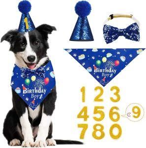 Pet Birthday Banner Bow Tie Male Dog Birthday Party Decoration Set