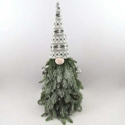 Grey Felt+ PE Mixed Material Christmas Table Decoration Tree Gnome