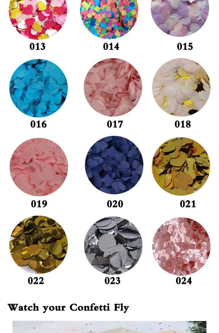 Biodegradable Tissue Paper Gender Reveal Rice Paper Party Poppers Cannon Mini Gold Glitter Push Pop Confetti