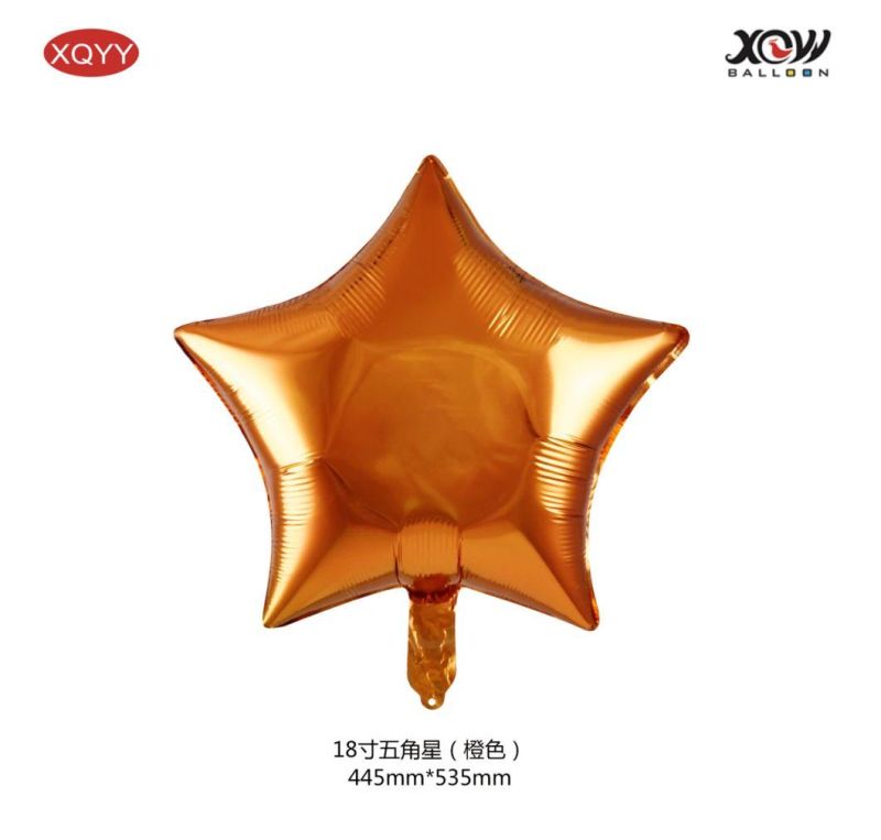 18 Inch Self Inflating Metal Colors Star Shaped Balloons Wholesale Party Balloon Decoration