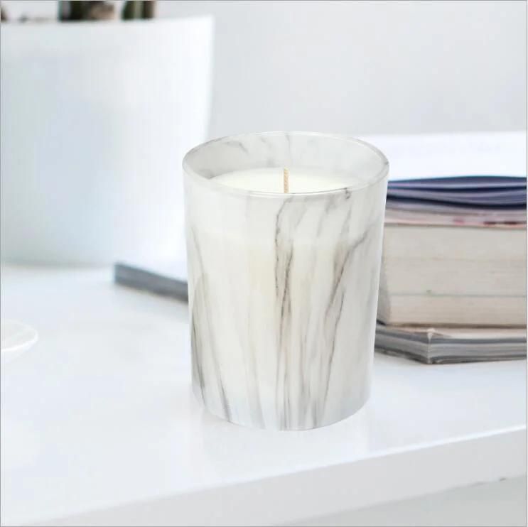 Wholesale Custom Size Color Decorative Candle Holder White Marble Candle Jar