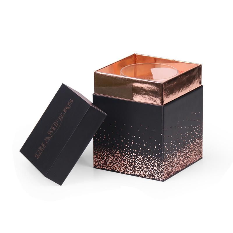 Custom Logo Printed Luxury Black Candle Jar Box