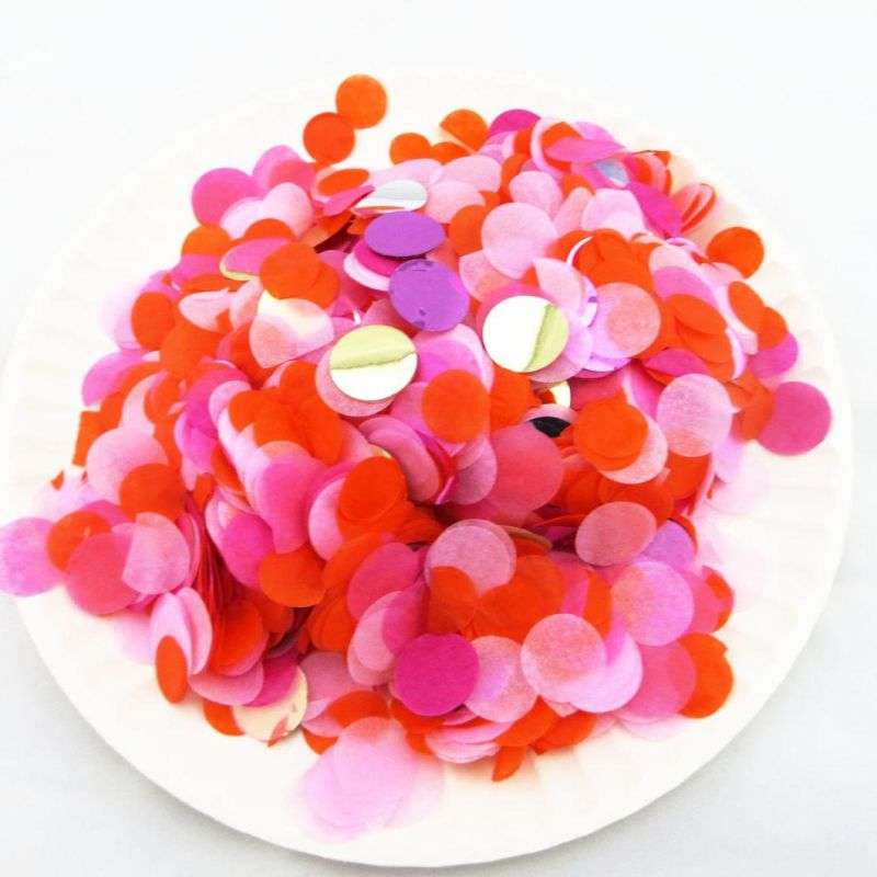 Circles Confetti Gold Pink and White Circles Confetti Table Scatter Paper Confetti