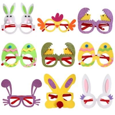 Easter Glasses Party Favors Photo Booth Props Party Supplies Costume Decorations Eyeglasses Frame Easter Eggs Basket Stuffers Fillers