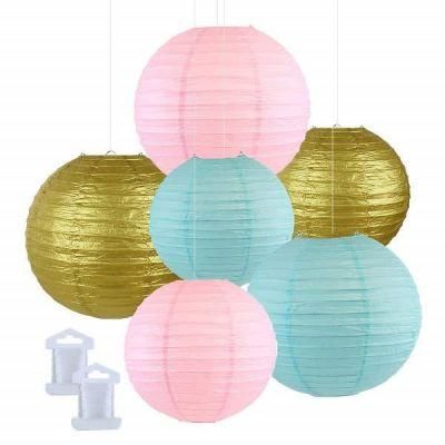 Highly Welcomed Customized Donuts Round Hanging Printed Paper Lantern Set