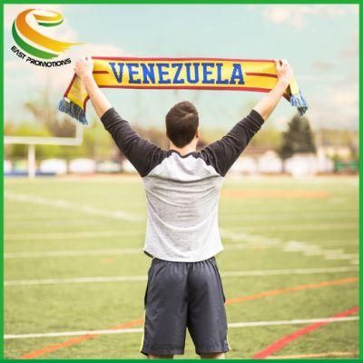 Knitted Jacquard Term Soccer Football Fans Scarf for 2018 World Cup