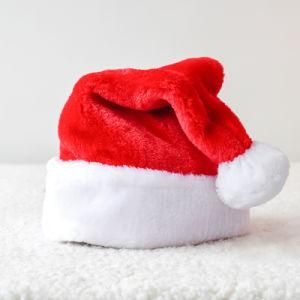 2020 Red Christmas Top Grade Short Plush Christmas Hat Santa Claus Reindeer Snowman Hat for Kids Adults