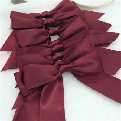 8*8cm Customized Printed Red Ribbon Bowknot for Cocktail Package