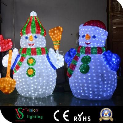 3D LED Snowman for Shopping Mall Decoration