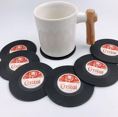 New Products for 2022 Coustomized Cheap Drink Beer Placemat with Logo High Quality Cup Tablemats Made with Absorbent PVC Rubber Coaster