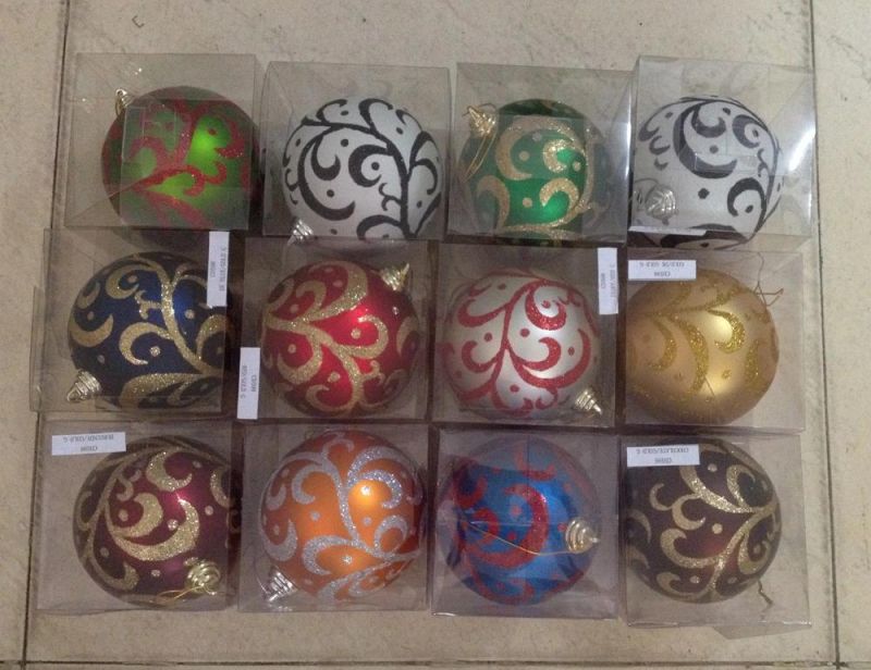 Christmas Ball with Pattern, Assorted Colors and Designs