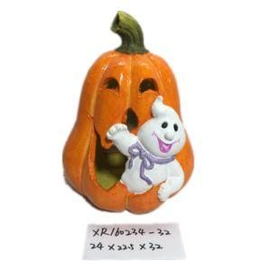 Polyresin Craft Resin Gift Halloween Decoration Pumpkin LED Light