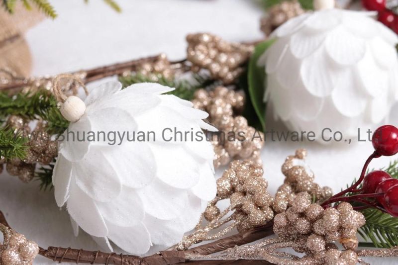 New Design High Sales Christmas Foam Flower Ball for Holiday Wedding Party Decoration Supplies Hook Ornament Craft Gifts