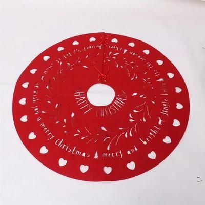 Yiwu BSCI Factory Sell Felt Material X-ray Made Hollow Christmas Meal Table Supplies