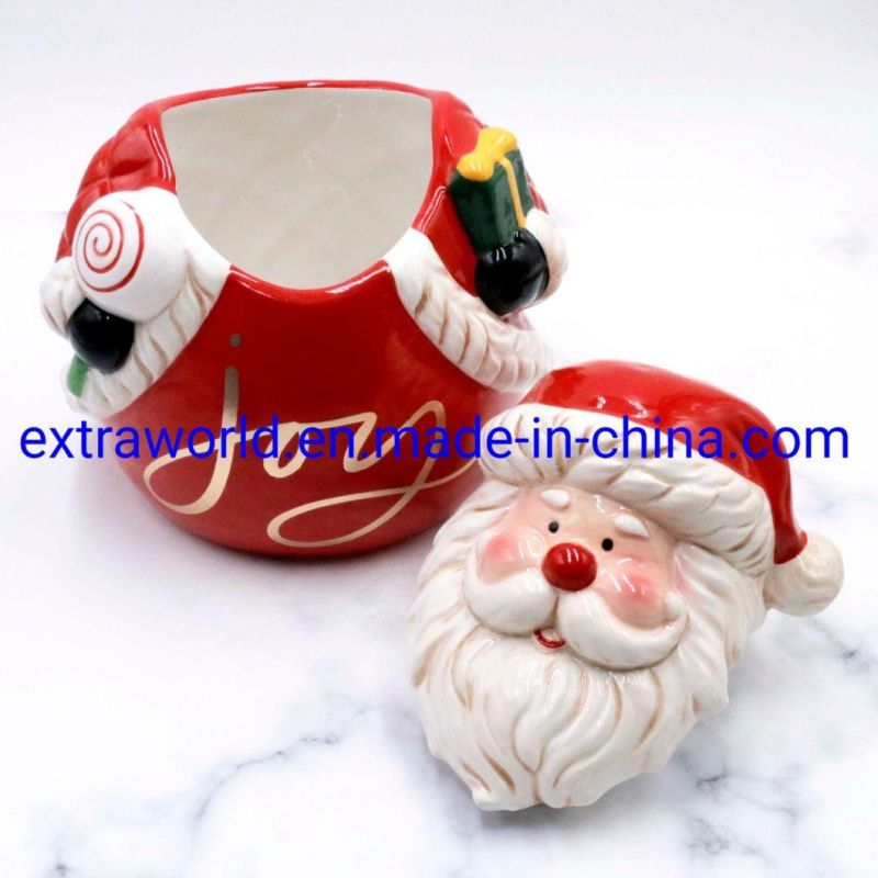 Custom Cute and Novelty Christmas Ceramic Cookie Jar Candy Jar