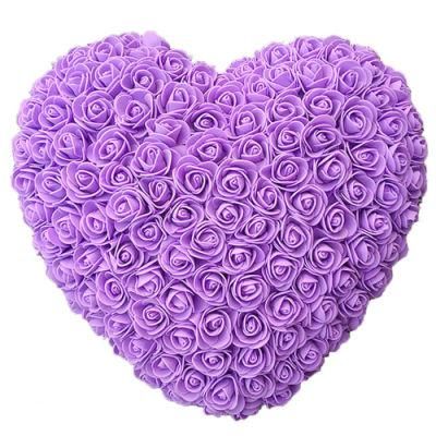 PE Foam Rose Heart, Shaped Mould Bear with Heart Artificial Rose for Valentine&prime;s Day Gift