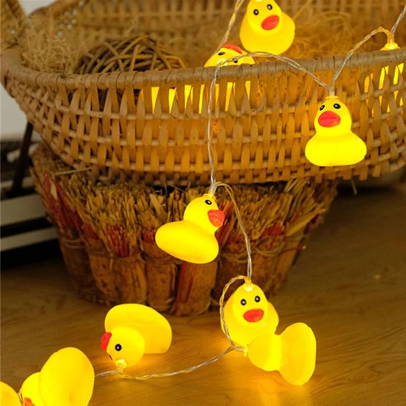 Mini Yellow Duck LED String Light Glow Indoor Outdoor