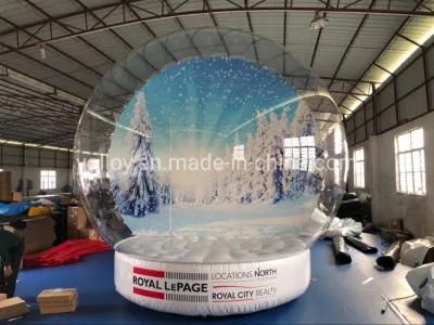 Outdoor Life Size Christmas Decoration Photo Booth Inflatable Snow Globe