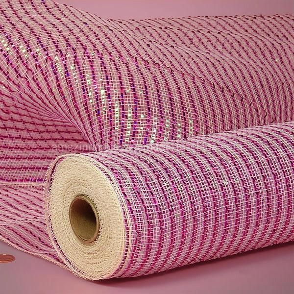 Most Popular Laser Two Color Metallic Deco Mesh (AM-DM018)