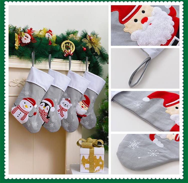 New Christmas Decorative Gifts Household Christmas Tree Pendant Cartoon Christmas Socks Children′s Christmas Gift Bag for Kids