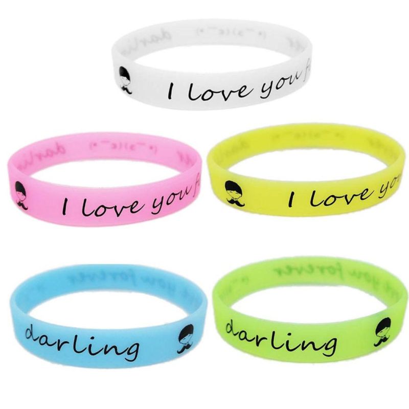 Silicone Bracelets I Love You Luminous Rubber Wristbands