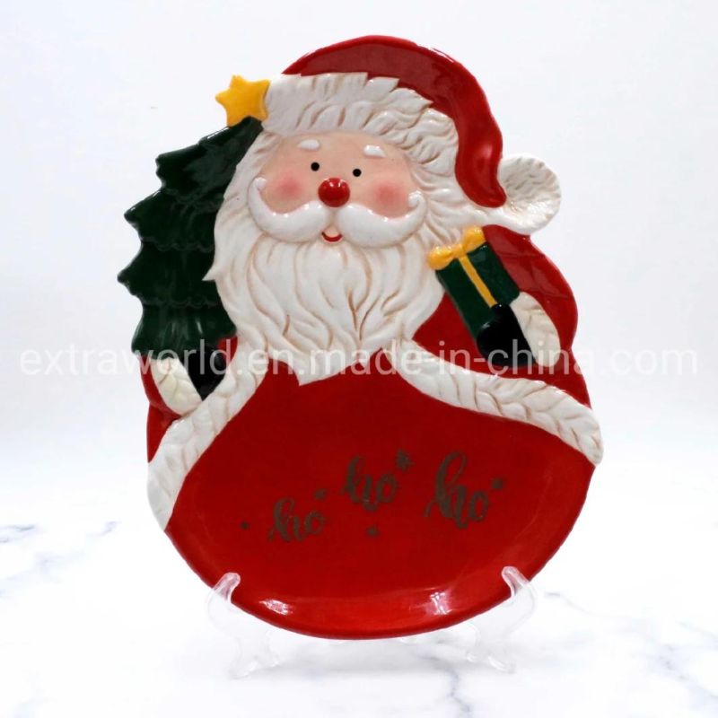 Wholesale Christmas Handmade Dinner Set Kitchenware Plate Gift