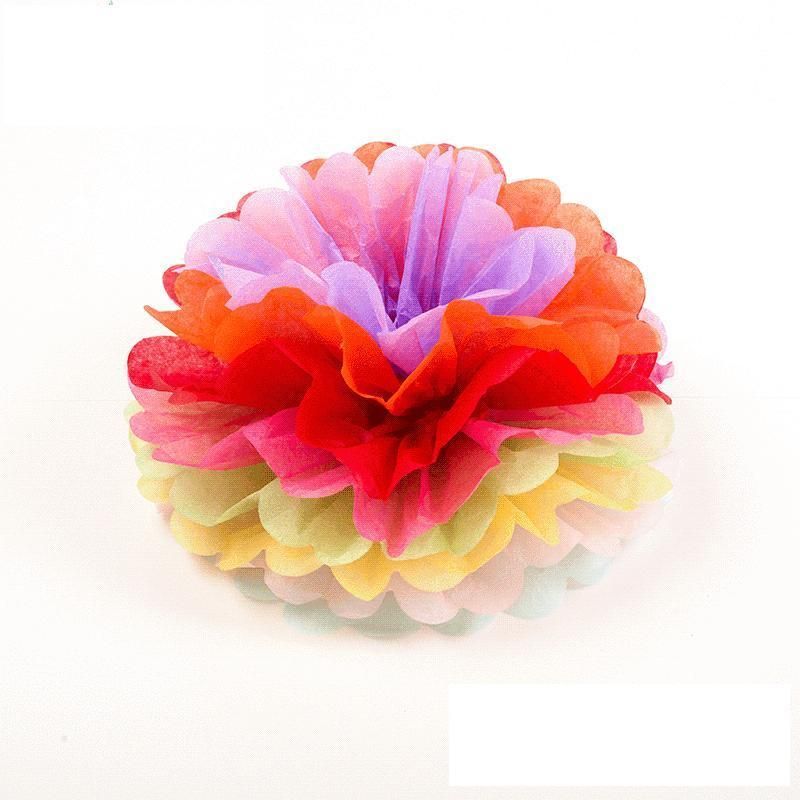 Christmas Baby Shower Party Deocration Pompom Flower with Mixed Color