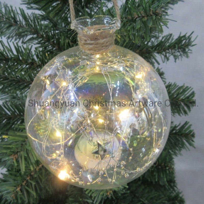 2021 New Design High Sales Christmas Glass Ball for Holiday Wedding Party Decoration Supplies Hook Ornament Craft Gifts