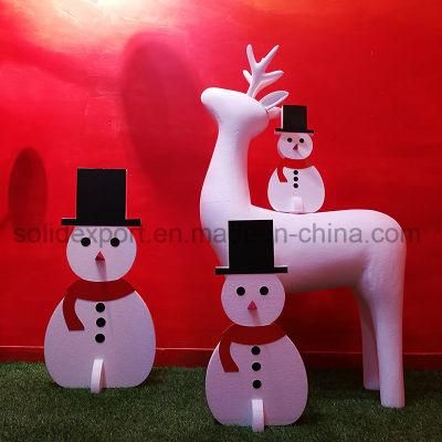 Winter Shop Window Christmas Snowman Decoration Props Home Display Decoration