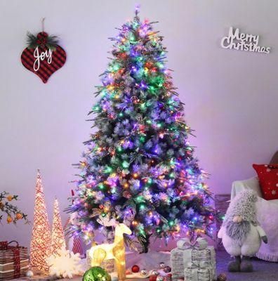 Xmas Decoration Supplies Flocked LED Snow Christmas Tree