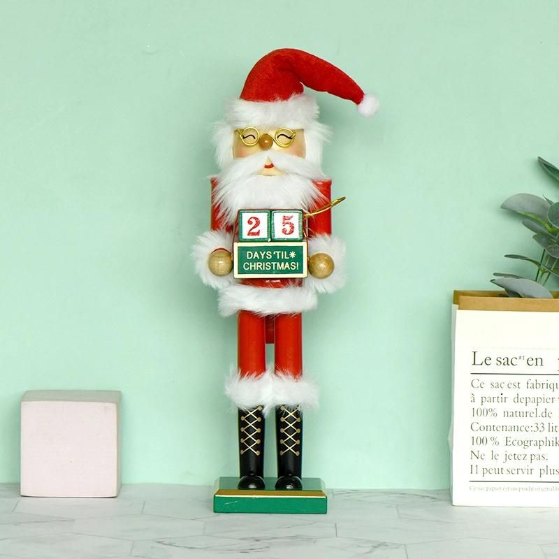 Christmas Santa Claus Nutcracker - Holiday Wooden Nutcracker Santa Figure Home Decoration