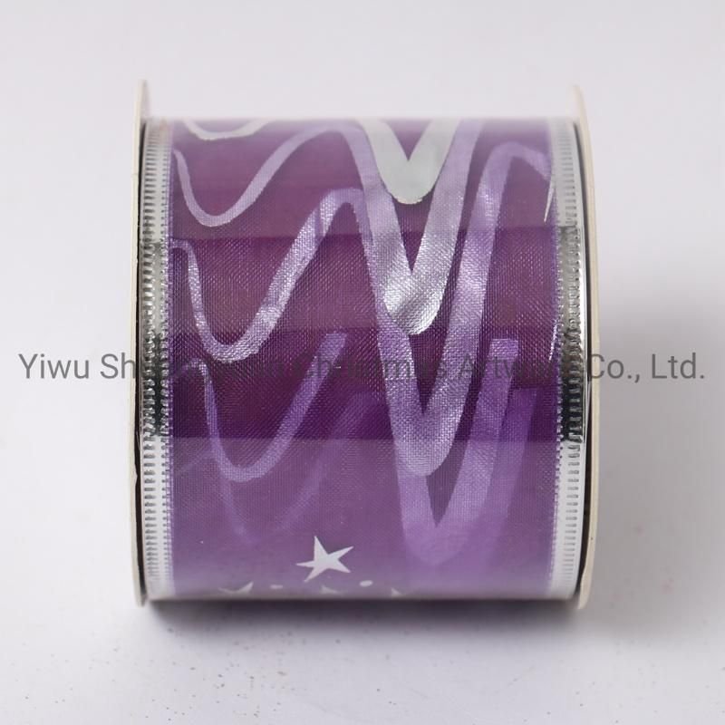 Christmas Ribbon Decor for Holiday Wedding Party Decoration Supplies Hook Ornament Craft Gifts