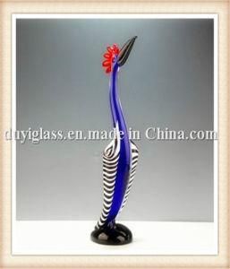 Animal Blue Bird Glass Craft for Decoration