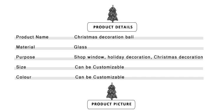 Wholesale Custom Christmas Decoration Clear Glass Hanging Ball